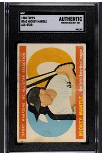MICKEY MANTLE 1960 TOPPS AS SGC A ! *NEW SLAB ! *CENTERED ! *SEMI HIGH # ! HOFER - Picture 1 of 2
