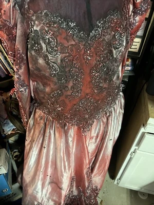 Vestido de novia vampiro reina gótico muerto cadáver novia manga larga más 4x Foto 1 de 4