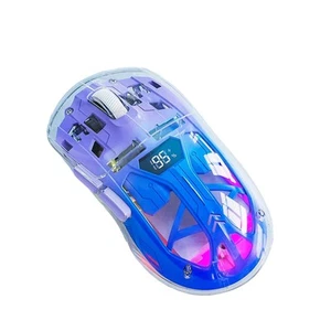 Transparente Kabellose Maus mit Digitalem Bildschirm, 2,4 G RGB 4000 DPI 5-2673 - Bild 1 von 10