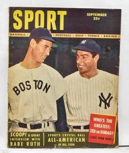September 1948 SPORT Magazine Williams & DiMaggio Cover NEWSSTAND Copy - Picture 1 of 4