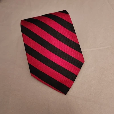 Corbata a rayas roja y azul marino Lauren Ralph Lauren para hombre clásica atemporal de negocios Foto 1 de 4