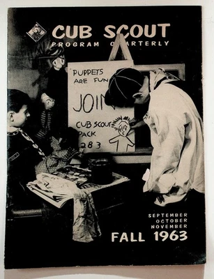 Cub Scout Program Quarterly Magazine Fall 1963 Issue Puppets Science Fair BSA Foto 1 de 4