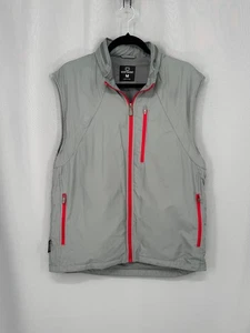 SCOTTeVEST Vest Mens Medium Gray Travel Hidden Pockets Lightweight Zip Tech - Picture 1 of 13