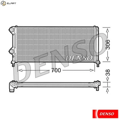 RADIATOR ENGINE COOLING DRM09060 FOR FIAT DOBLO/MPV/MONOCAB/Box/Body/MPV 1.2L - Image 1 of 4