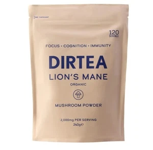 DIRTEA LION'S MANE MUSHROOM POWDER 2000MG PER SERVING -120 SERVINGS - Picture 1 of 2