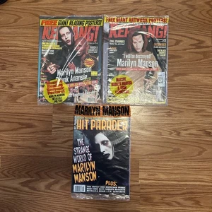 Lote De 3 Revistas Marilyn Manson De Colección Años 90 con PÓSTERS RARAS Nuevas Selladas - Imagen 1 de 12