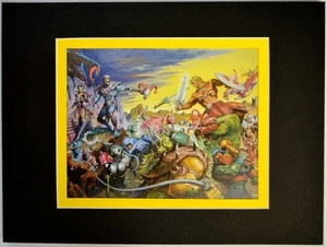 Masters Of The Universe - HEROES v VILLAINS Battle Rages Art PRINT Pro Matted - Picture 1 of 1