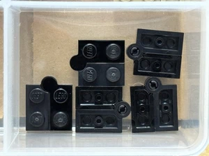 LEGO Parts - Black Hinge Plate 1 x 4 Swivel (2429 / 2430) - No 2429c01 - QTY 5 - Picture 1 of 1