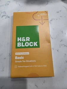 NEW H&R Block Tax Software BASIC 2024 WIN / MAC [Product Key Card] - Picture 1 of 2