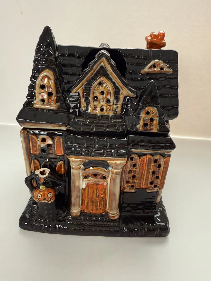 Yankee Candle BONEY BUNCH Haunted House Candle Holder Halloween 2010 - READ - Image 1 of 4