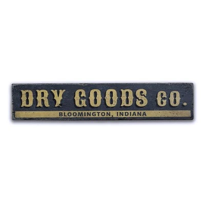 Goods Sign, Dry Goods Decor -Distressed Wooden Sign - Image 1 of 2
