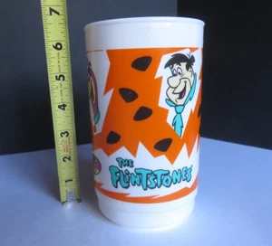 1994 Hanna Barbera® *VIDEO* The Flintstones® Orange Travel Mug Sammeltasse - Bild 1 von 20