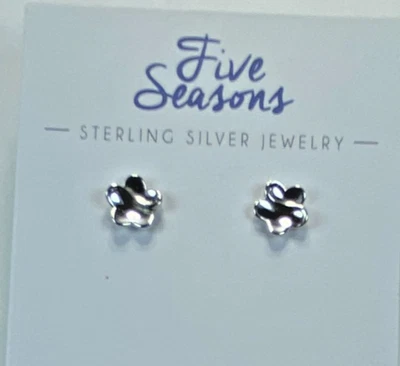 Kit de aretes de flores firmados por brezo de plata de ley 925, nuevos de stock Foto 1 de 4