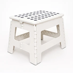 Klapphocker WEIß Tritt Hocker FALTBAR Griff max 100kg Tritthocker Hocker - Bild 1 von 1