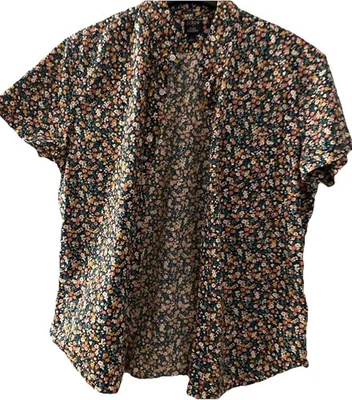 Camisa Hawaiian J Crew Para Hombre Grande Manga Corta Floral Estampado Todo Abotonado Foto 1 de 4