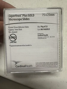 Cardinal Health Superfrost Plus GOLD Microscope Slides 75 x 25 mm Pkg of 25 New - Picture 1 of 4