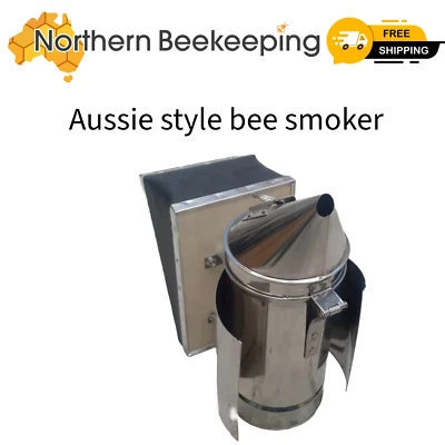 AUSTRALIAN STYLE BEE HIVE SMOKER W HEAT SHEILD BEEHIVE BEEKEEPING SET KIT - image 1 of 4
