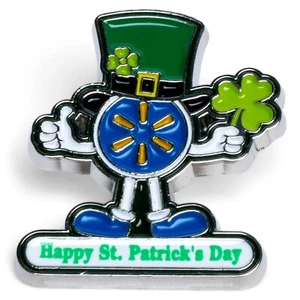 Walmart Limited Metal Lapel Pin –Collectible St. Patrick's Day Spark Man Pin - Bild 1 von 3