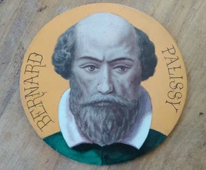 Grand Médaillon Décoratif Bernard Palissy, en Céramique XIXe ou XVIIIe Ø 25 cm - Imagen 1 de 11