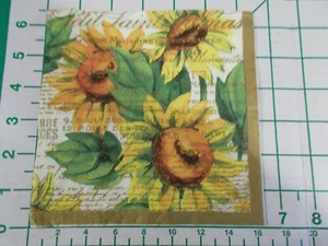 "Dos servilletas decorativas para almuerzo para decoupage ""acuarela girasol" - Imagen 1 de 12