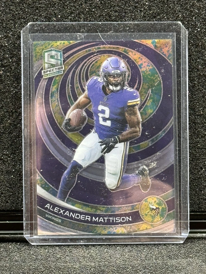 2023 Spectra Alexander Mattison Splatter Neon 4/8!🔥VIKINGS - Image 1 of 2