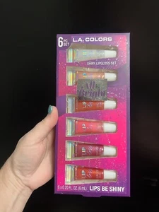 L.A. COLORS All Is Bright 6pc Shiny Lipgloss Set, Lips Be Shiny - Picture 1 of 2