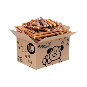 Natural Beef Pizzles for Dogs, 6 Inch Bully Sticks , Supports Dental Hygiene - Picture 1 of 7