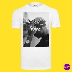 MISTER TEE Men's 2Pac Graphic T-Shirt, White, UK S (EU 46 | US S) - Picture 1 of 8