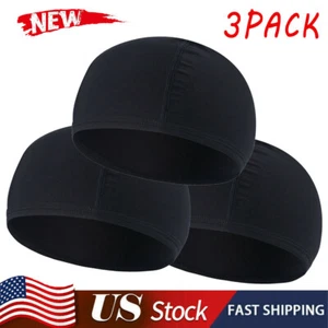 3x Casco Forro Calavera Gorra Gorro Absorbente de Sudor Ciclismo Deporte Secado Rápido Sombrero Envoltura - Imagen 1 de 12