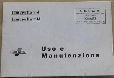 libretto uso manutenzione lambretta 125 d ld innocenti omaggio legend bike - Immagine 1 di 4