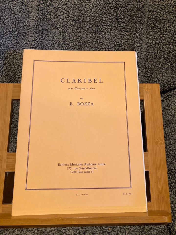 Eugène Bozza Claribel pour clarinette et piano partition éditions Leduc - Photo 1/1