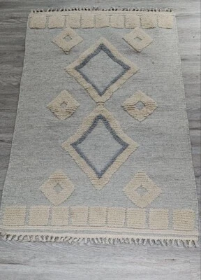 Handgeknüpfter Teppich mit Fransen aus Tunesien "NEU" 150x80cm - Bild 1 von 4