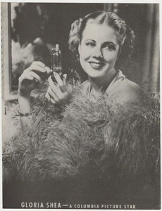 Foto premium impresa de mediados de la década de 1930 de Gloria Shea Columbia Star para perfume - Imagen 1 de 2