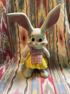 Vintage Rabbit Bank Roy Des Of Fla 1969 HOLIDAY EASTER BUNNY Dress - Picture 1 of 16