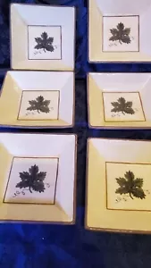 Williams Sonoma Serving Italy Ceramiche Arianna Square Bowl Grape Leaf Crazing - Picture 1 of 6