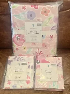 Pottery Barn Kids Delilah Twin Duvet Cover Sham Pillowcase Spring Garden Flowers - Picture 1 of 4