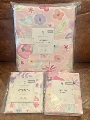 Funda nórdica Pottery Barn Kids Delilah doble funda de almohada falsa primavera jardín flores Foto 1 de 4