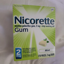 Nicorette 2mg Nicotine Gum 170 MINT Stop Smoking Aid