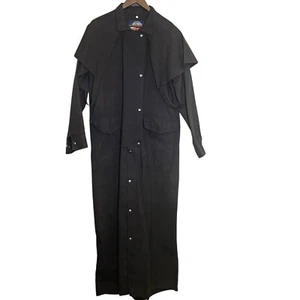 Express Rider Vintage Canvas Long Duster Coat Western Wear Small Men’s Trench - Picture 1 of 9