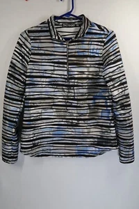 Sno Skins Long Sleeve 1/2 Zip Top Size M Abstract Artsy Stretch USA Colorful - Picture 1 of 8