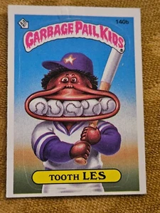 1986 Topps Garbage Pail Kids Card Tooth Les 140b - Picture 1 of 7