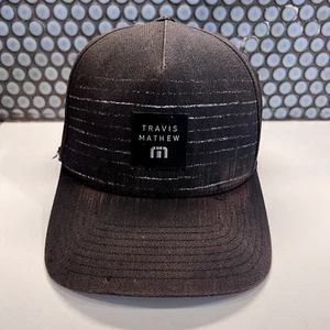 Travis Mathew Hat Cap Fitted Adult Medium Black Golf Golfer Casual Mens - Picture 1 of 9