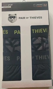 Pair of Thieves Men's Underwear Boxer Brief 2-Pack Size MEDIUM 31-33 Black Grey - Picture 1 of 8