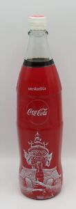 Coca-Cola 1L full glass bottle THAILAND plastic sleeve/wrap 2018 HTF