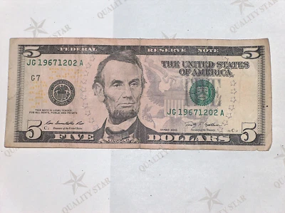2009 US Bill Two Birthday Dates Year December 2 Feb 12 1967 1202 Fancy Serial - Image 1 of 2