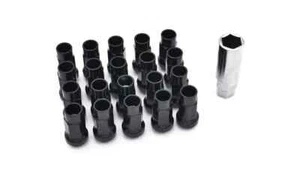 ISR Performance 20pc Steel 50mm Open Ended Lug Nuts - M12x1.50 - Black New - Picture 1 of 1
