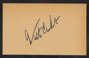 Walter Cronkite Autograph Reprint On Genuine Original Period 1960s 3X5 Card - Picture 1 of 1