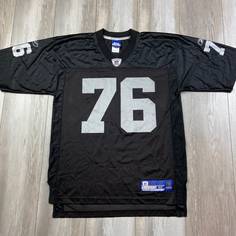 Reebok Oakland Raiders Jersey Mens Black Gray Medium Robert Gallery NFL Football Cover