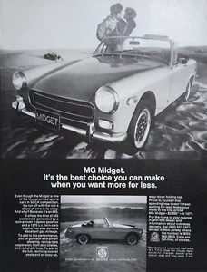 1971 MG Midget Cabrio Auto Druck Anzeige - Bild 1 von 1