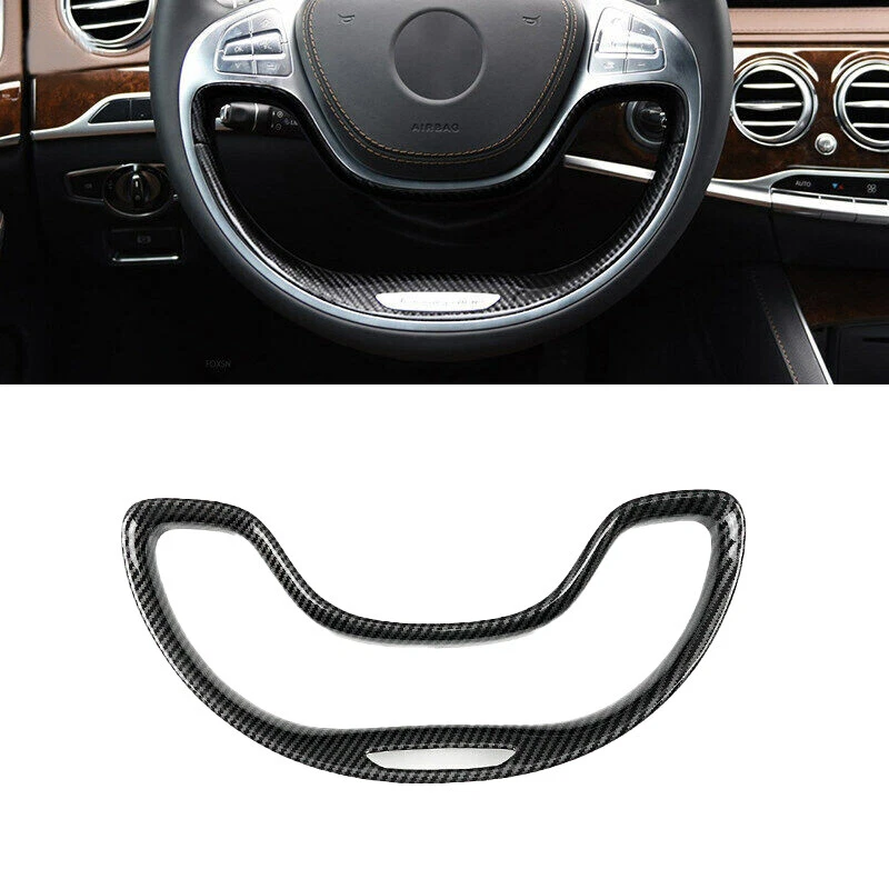 Carbon Fiber Steering Wheel Cover Trim For Mercedes-Benz S-Class S400 S320 S350 - Image 1 of 4